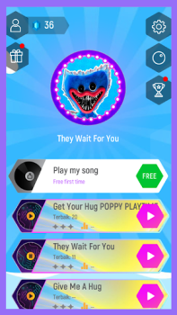 Скачать Poppy Playtime Scary Tiles Hop Музыкальные игры для Андроид скриншот 2