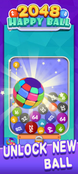Скачать Happy Ball 2048-merge 3D ball Казуальные для Андроид скриншот 2