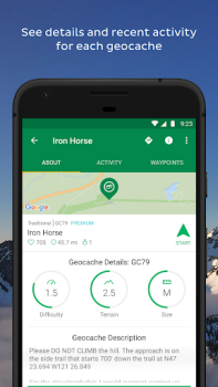 Скачать Geocaching® Здоровье и фитнес для Андроид скриншот 3