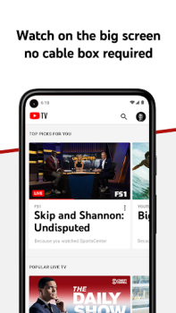 Скачать YouTube TV: Live TV & more Развлечения для Андроид скриншот 3