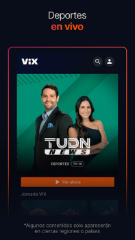 Скачать ViX: TV, Deportes y Noticias Развлечения для Андроид скриншот 3