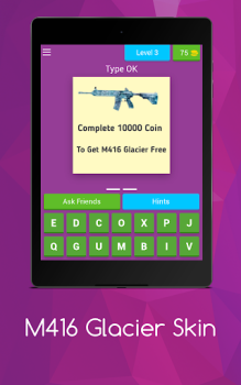 Скачать M416 Glacier Skin Головоломки для Андроид скриншот 4