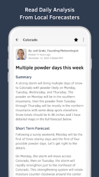 Скачать OpenSnow: Snow Forecast Погода для Андроид скриншот 4