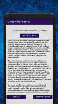Скачать Gerador de Redação Образование для Андроид скриншот 2