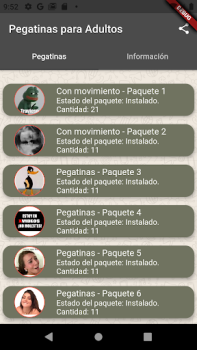 Скачать Pegatinas para Adultos Персонализация для Андроид скриншот 2