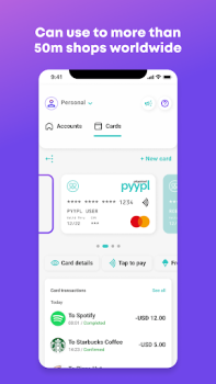 Скачать Pyypl - платёжная карта Финансы для Андроид скриншот 3