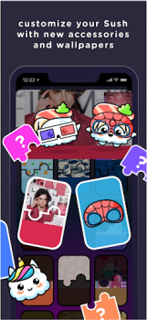 Скачать SUSH Grow cute virtual animal Социальные для Андроид скриншот 5