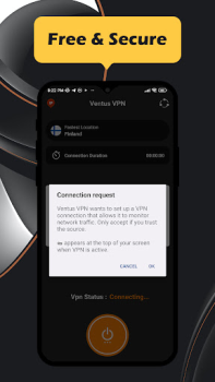 Скачать Ventus VPN - Fast, Secure VPN Инструменты для Андроид скриншот 3