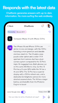 Скачать ChatSonic: Super ChatGPT App Работа для Андроид скриншот 2