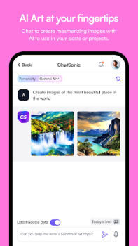 Скачать ChatSonic: Super ChatGPT App Работа для Андроид скриншот 3