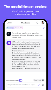 Скачать ChatSonic: Super ChatGPT App Работа для Андроид скриншот 7