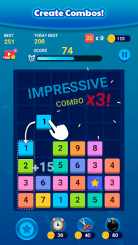 Скачать Merge Block: Number Merge Game Головоломки для Андроид скриншот 3