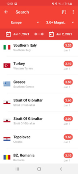 Скачать My Earthquake Alerts. Карта Погода для Андроид скриншот 2