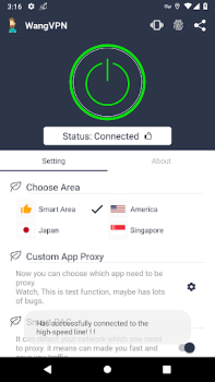 Скачать Wang VPN - Fast Secure VPN Инструменты для Андроид скриншот 2