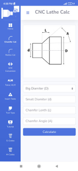 Скачать CNC Lathe Calc Работа для Андроид скриншот 3
