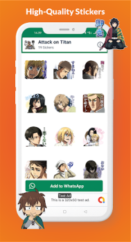 Скачать Anime Stickers for WhatsApp Персонализация для Андроид скриншот 2