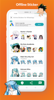 Скачать Anime Stickers for WhatsApp Персонализация для Андроид скриншот 3