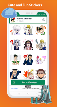 Скачать Anime Stickers for WhatsApp Персонализация для Андроид скриншот 6