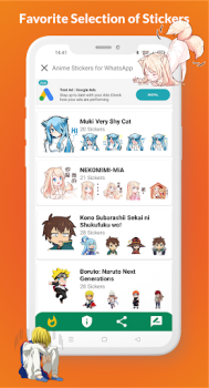 Скачать Anime Stickers for WhatsApp Персонализация для Андроид скриншот 7