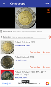 Скачать Coinoscope Идентификатор монет Книги и справочники для Андроид скриншот 2