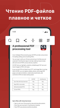 Скачать CS PDF Reader: PDF редактор Работа для Андроид скриншот 3