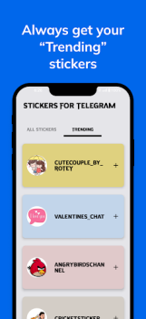 Скачать Stickers For Telegram Инструменты для Андроид скриншот 2