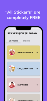Скачать Stickers For Telegram Инструменты для Андроид скриншот 3
