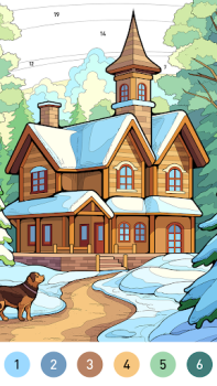 Скачать House Color by number game Настольные игры для Андроид скриншот 3