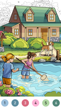 Скачать House Color by number game Настольные игры для Андроид скриншот 5