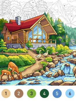Скачать House Color by number game Настольные игры для Андроид скриншот 6