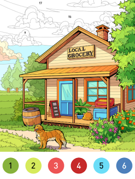 Скачать House Color by number game Настольные игры для Андроид скриншот 7