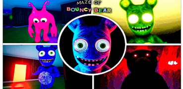 Скачать Maze Of Bouncy Bear scary game Приключения для Андроид скриншот 4