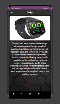 Скачать Hoco Y3 Smart Watch App Guide Инструменты для Андроид скриншот 4