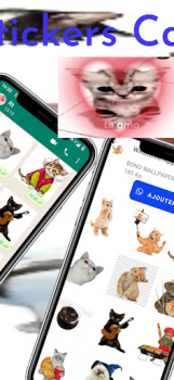Скачать WAStickerApps Stickers Cats Связь для Андроид скриншот 3