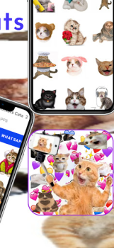 Скачать WAStickerApps Stickers Cats Связь для Андроид скриншот 4