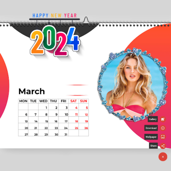 Скачать Calendar Photo Frame 2024 Фотография для Андроид