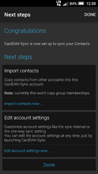 Скачать CardDAV-Sync free Работа для Андроид скриншот 4
