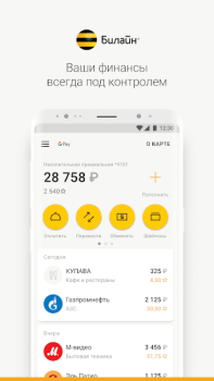 Скачать Карта Билайн Финансы для Андроид скриншот 2