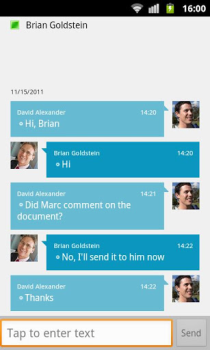 Скачать Lync 2010 Бизнес для Андроид скриншот 3