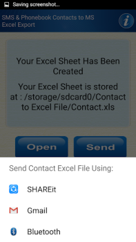 Скачать Save Phonebook & SMS to Excel Инструменты для Андроид скриншот 4