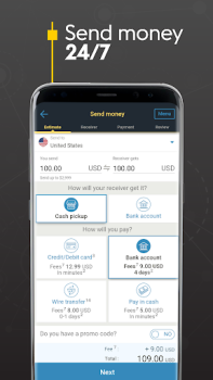 Скачать Western Union Send Money Now Финансы для Андроид скриншот 2