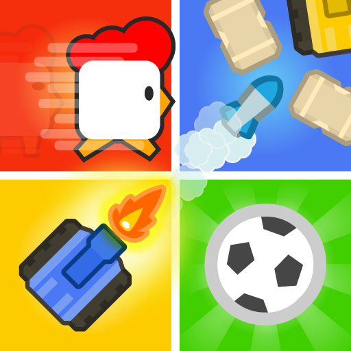 Логотип Игры на двоих троих 4 игрока - змея,танки,Футбол