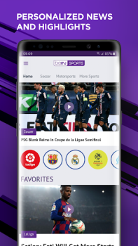 Скачать beIN SPORTS Спорт для Андроид скриншот 2