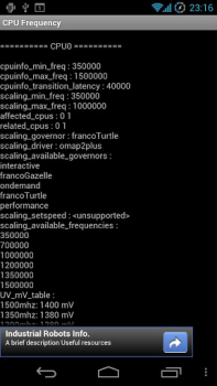 Скачать CPU Frequency Инструменты для Андроид скриншот 2
