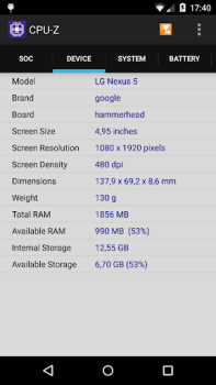 Скачать CPU-Z Инструменты для Андроид скриншот 2