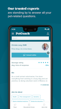 Скачать PetCoach Ask a vet online 24/7 Медицина для Андроид скриншот 2