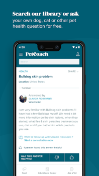 Скачать PetCoach Ask a vet online 24/7 Медицина для Андроид скриншот 4