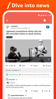 Скачать Reddit Новости и журналы для Андроид скриншот 4