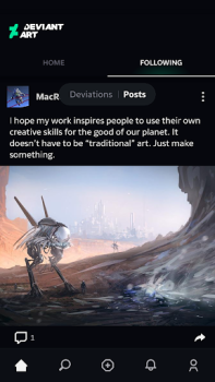 Скачать DeviantArt Социальные для Андроид скриншот 2