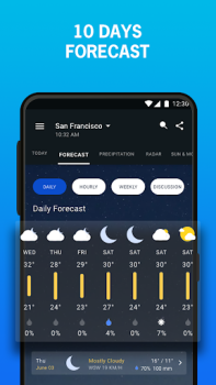 Скачать 1Weather: Forecast & Radar Погода для Андроид скриншот 5